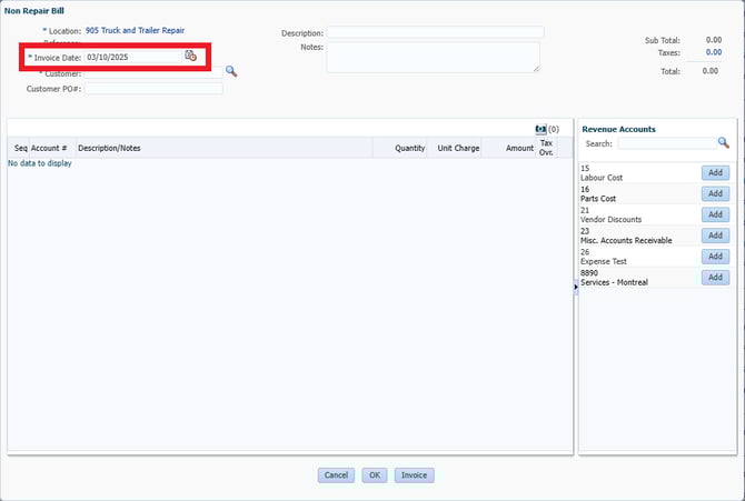 KonaNonRepairBillDetails